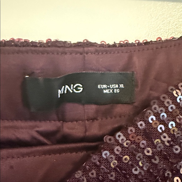 Mango Deep Purple Sequin Blazer and Pants Set - Picture 9 of 16